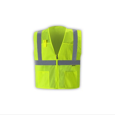 High Visibility Economy Vest, Class 2, Lime, Mesh