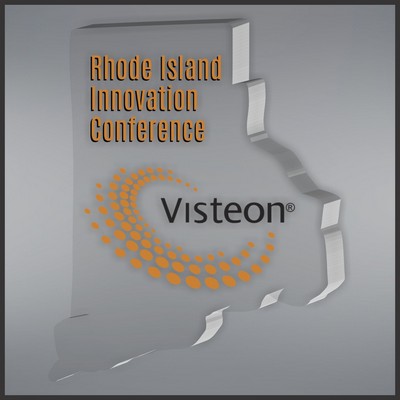 5" Rhode Island Shape Paperweight in Clear, Color Printed