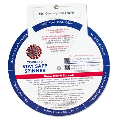 Stay Safe Spinner Covid Wheel