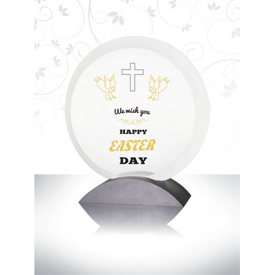 Crystal Circle Award with Aluminum Base