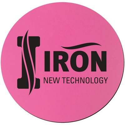 3¾" Pink Round Silicone Coaster