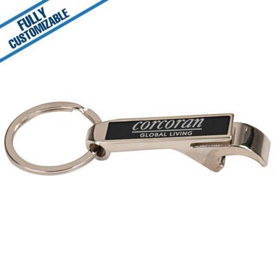 Black Bottle Opener Keychain (2.5")