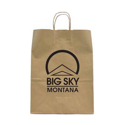 Kraft Paper Shopping Bag (13"x7"x17")