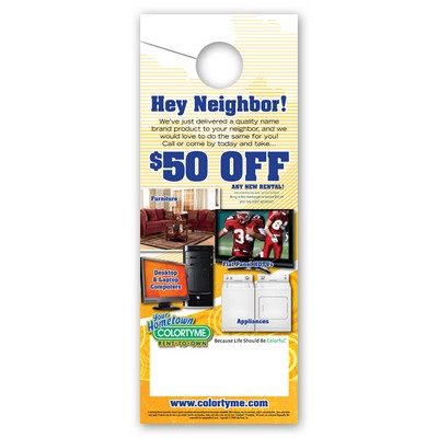 Custom Door Hangers Full Color Doorhangers Print 1 Side (4.25" X 11")