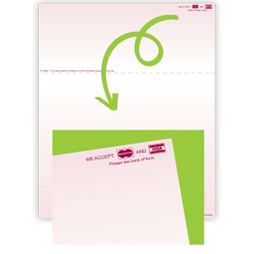 Burgundy Medical Laser Billing Statement Forms (MC/VISA/DISC)