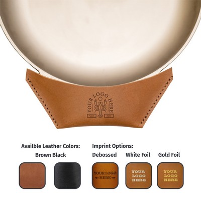 Full-Grain Leather Skillet Edge Handle Cover