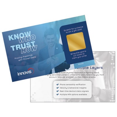 3.0 x 5.0" Scratch-Off Card - 4/4 Print