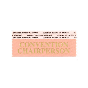Convention Chairpers Stk A Rbn Rose Ribbon Gold Imprint