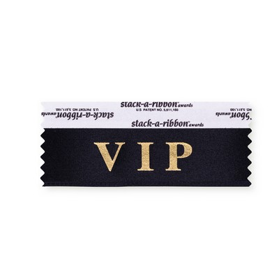 Vip Stk A Rbn Black Ribbon Gold Imprint