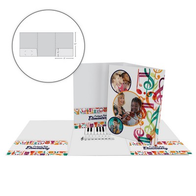 Tri-Panel Folder with 2 Outer Pockets