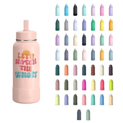 32 Oz. Sport Boot Insulated Water Bottle w/Straw Lid