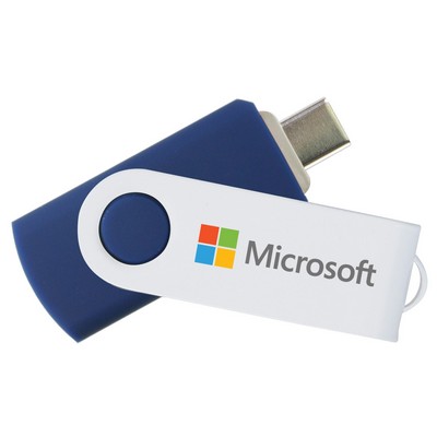 iClick® Type-C White Swivel USB Flash Drive 16GB