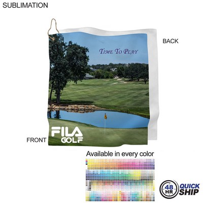 48Hr Quick Ship - Microfiber Suede Shammy Golf Towel, Finished size 15x15, Sublimated