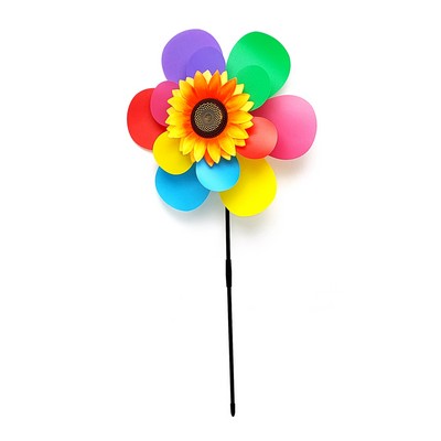 Six Color Double Layer Sunflower Pinwheel