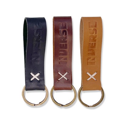 Leather Loop Keychain (0.75" x 3.5")