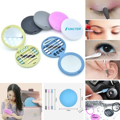 Reusable Silicon Swabs with Travel Case - Washable - Removing Makeup