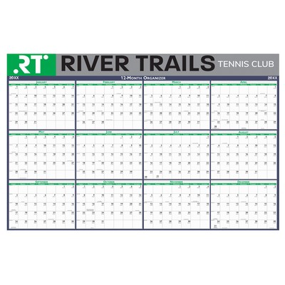 Laminated Horizontal Double Sided Wall Calendar (18"x24")