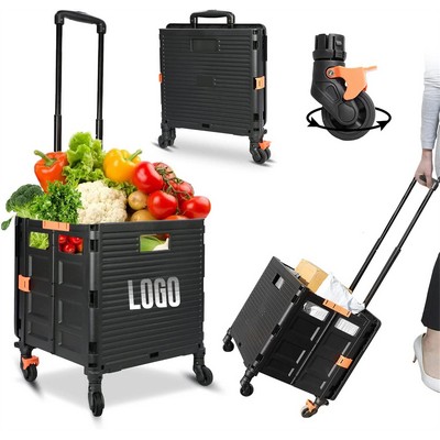 Foldable Shopping Cart With 4 Wheels