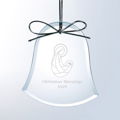 Beveled Glass Bell Ornament