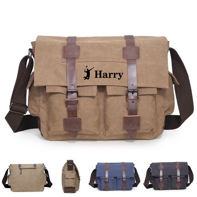 Classic Vintage Canvas Messenger Bag