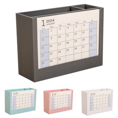 Desk Organizer With 12 Months Calendar