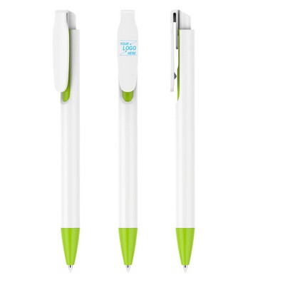White Retractable Pen