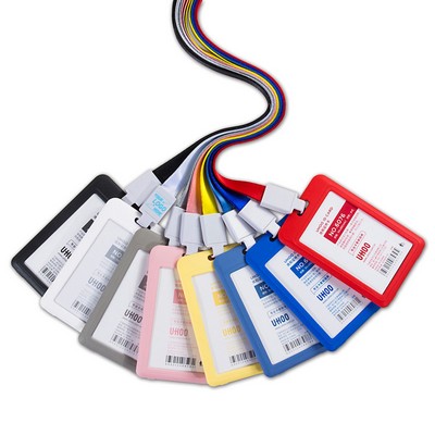 PVC ID Card Holder w/Lanyard