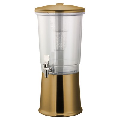 Elite Vintage Gold Double-Wall Cold Beverage Dispenser