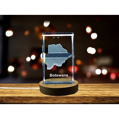 Botswana 3D Engraved Crystal Trophy Award - Stunning Recognition