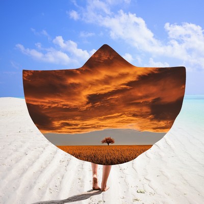 59 x 51" Custom Beach Poncho Towel Swimming Towel#6