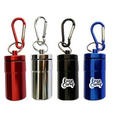 Pill Container Carrier W/Carabiber Clip