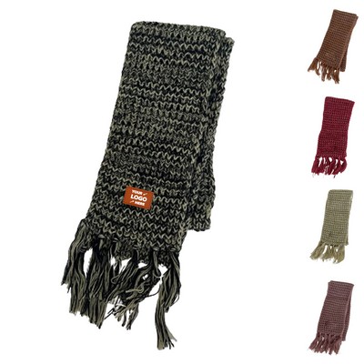 Knit Scarf With Tassels