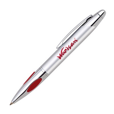 Felix Ballpoint Twist Action Pen w/Silver Barrel