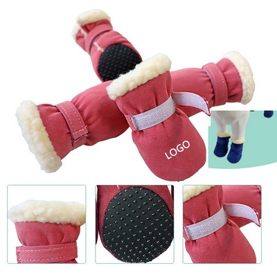 Little Pet Dog Shoes Fleece Snow Booties