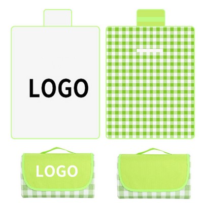 Waterproof Foldable Blankets Gingham Picnic Mat for Camping
