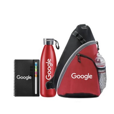 Sling Bag with Journal & Bottle
