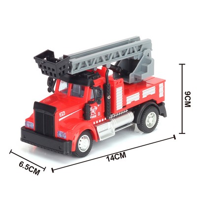 1:64 Pull Back Ladder Fire Truck Toy