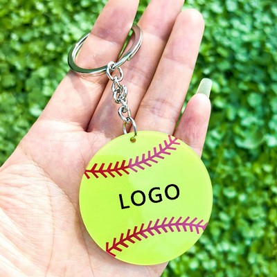 Acrylic Baseball Keychain