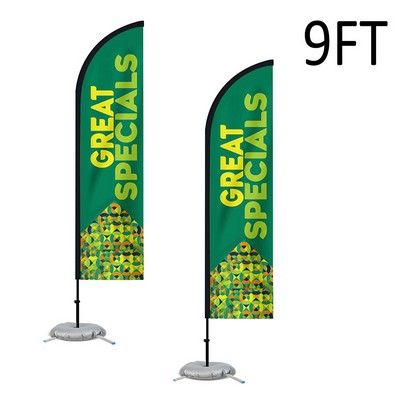 Double Sided Feather Flag Kit With Cross Base