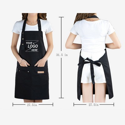 Canvas Kitchen Apron with Detachable Strap and Pockets 12 Oz.