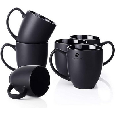 Black Coffee Mugs Set Ceramic Porcelain