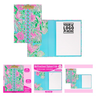 60 Page Lined Notepad with Interior Storage Pocket Clipboard