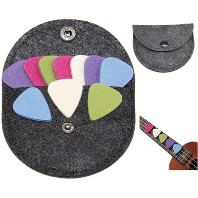 10 Piece Felt Heart Shape Pick with pick holder