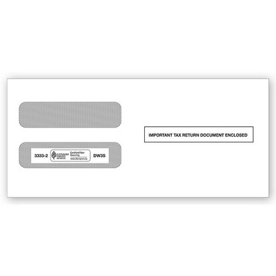 Double-Window Envelopes - Self-Seal, for Laser W-2