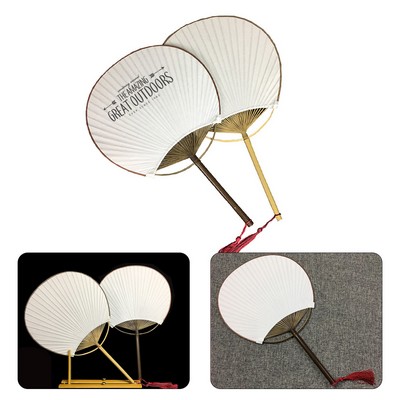 Blank Paper Round Fan