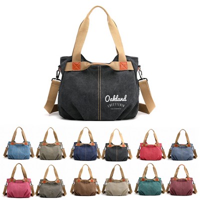 Vintage Canvas Adjust Shoulder Bag