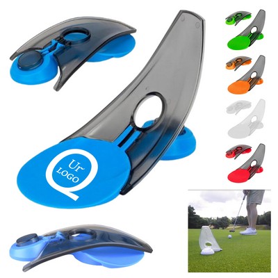 Foldable Golf Putting Trainer w/ Parabolic Curve