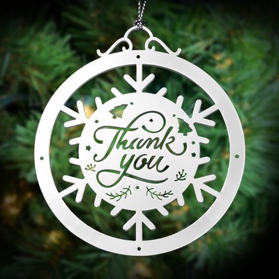 2" Custom Laser Cut Silver Ornaments(2mm)