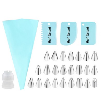 Custom Piping Bags and Tips Set 29 Pcs Baking Tool