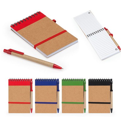 RecycLED Spiral Notepad With Pen